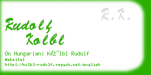 rudolf kolbl business card